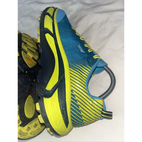 HOKA One‎ One Evo Mafate Trail Blue Yellow Women's Size 9 Vibram 1091576 CCTRS - Picture 7 of 16